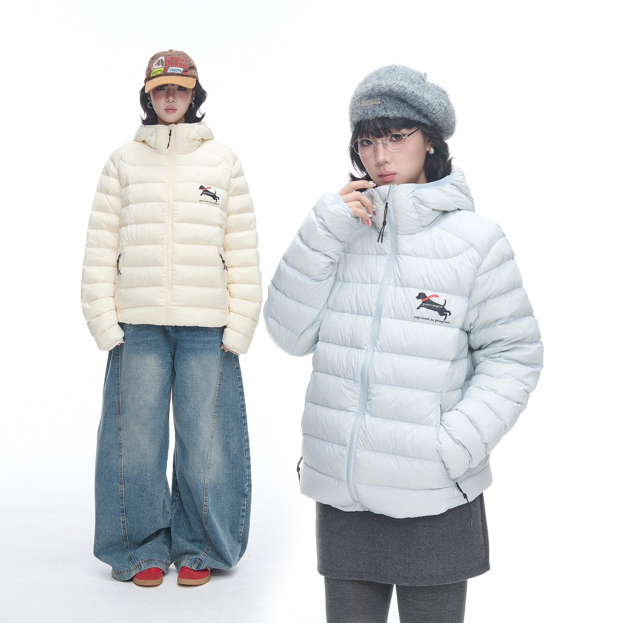 美式轻薄连帽排骨羽绒服外套女冬季新款设计感短款保暖羽绒内胆潮