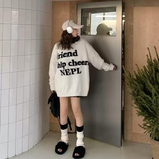 清仓字母提花毛衣女慵懒风宽松套头 特价 拍完下架 2件88