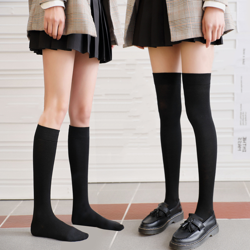 加厚毛圈过膝袜子秋冬保暖小腿袜