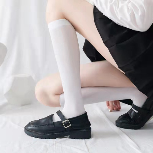 高筒美腿塑形天鹅绒纯色长袜