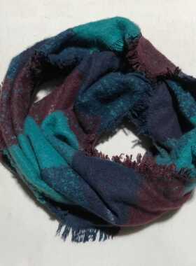 K603韩版秋冬拼色混色春秋冬毛线围脖  160*43