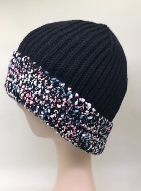 W727  外贸成人加绒加厚秋冬保暖针织帽子  54-56头围