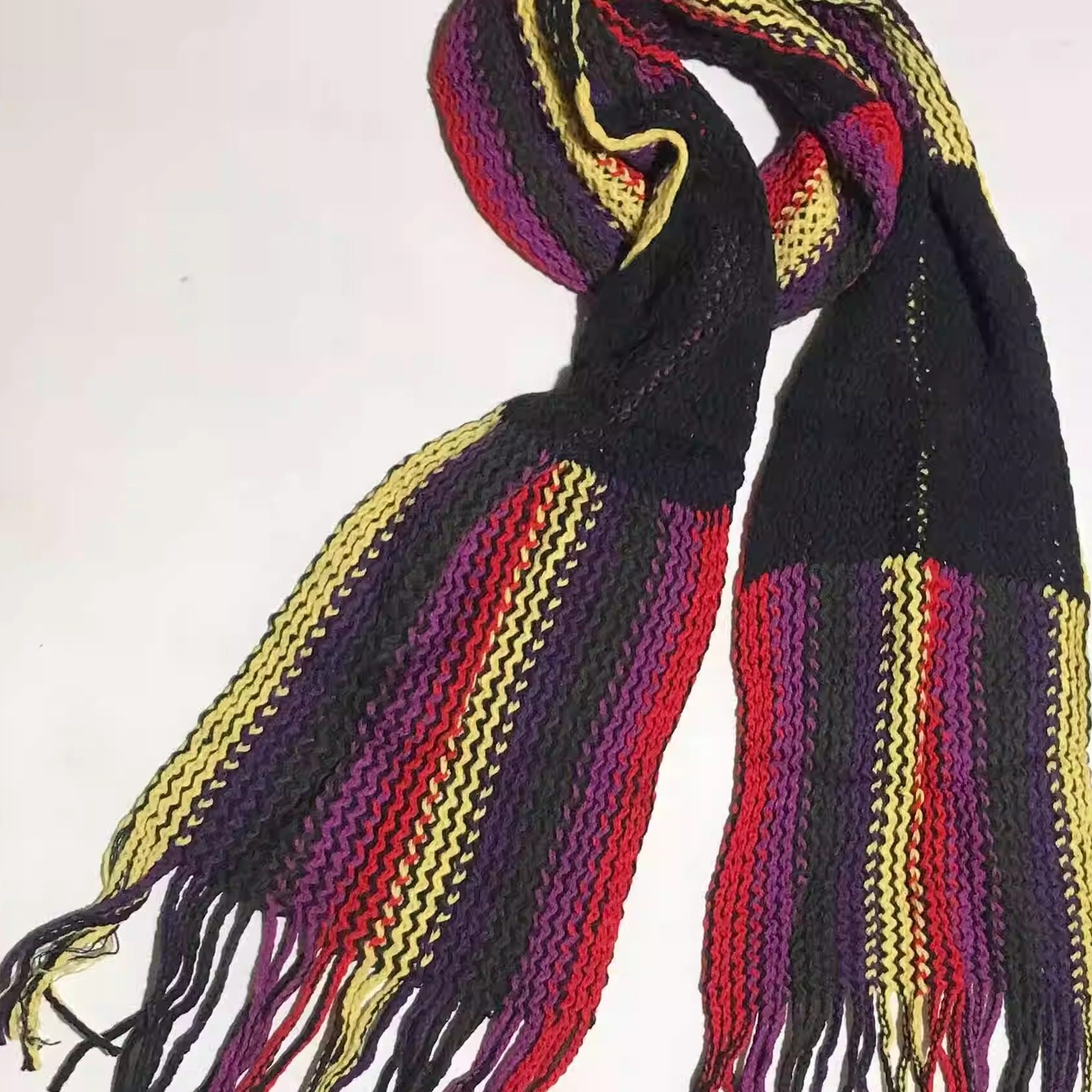 8821 外贸仿羊绒复古混色春秋冬针织围巾 200*20