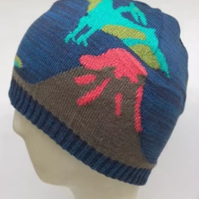 儿童可爱春秋冬提花针指帽