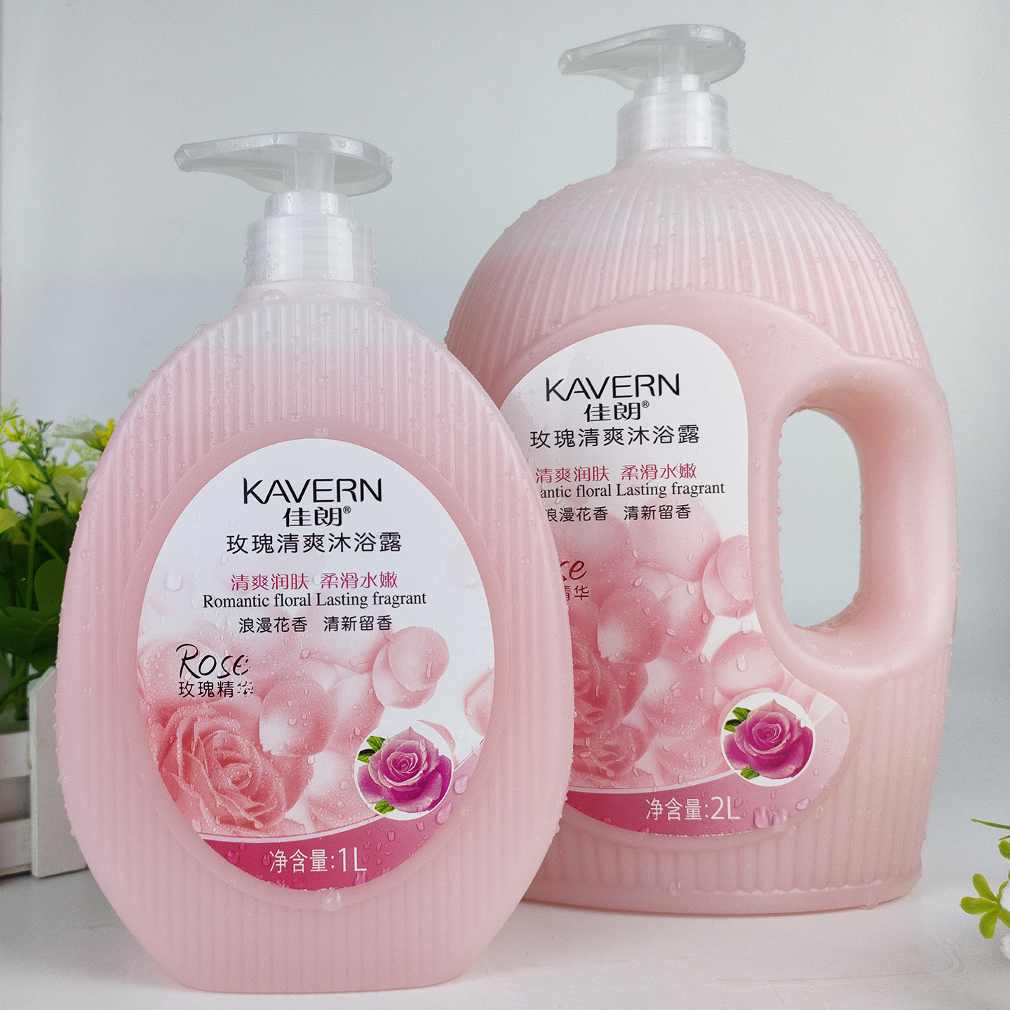 大瓶家用沐浴露佳朗玫瑰清爽男女