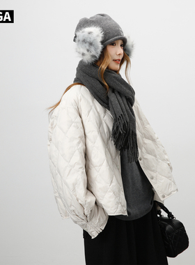 新大嘎daga南方冬季超实穿的无领白色轻薄羽绒服女短款百搭小外套