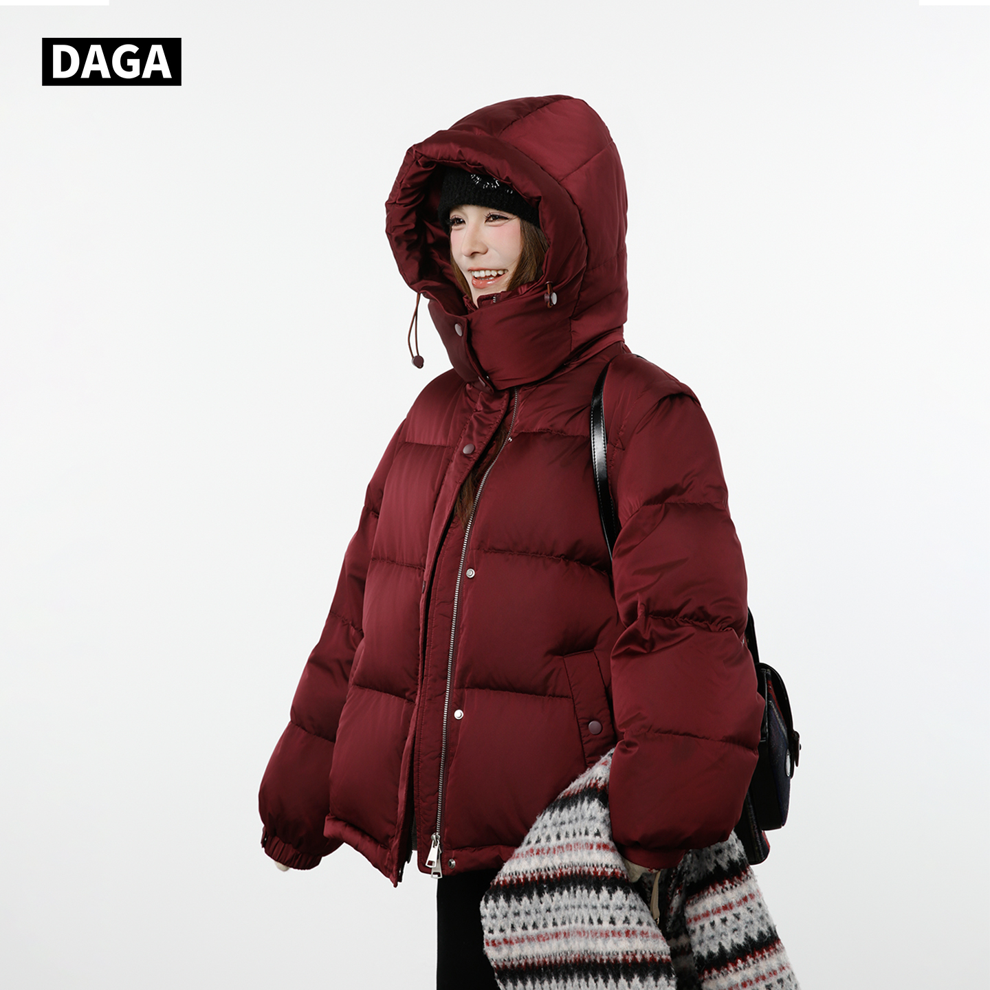 大嘎daga/解构主义/一衣两穿独家设计师2025新款羽绒服女时尚百搭