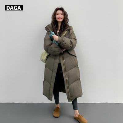 高级感长款羽绒服女韩版宽松连帽