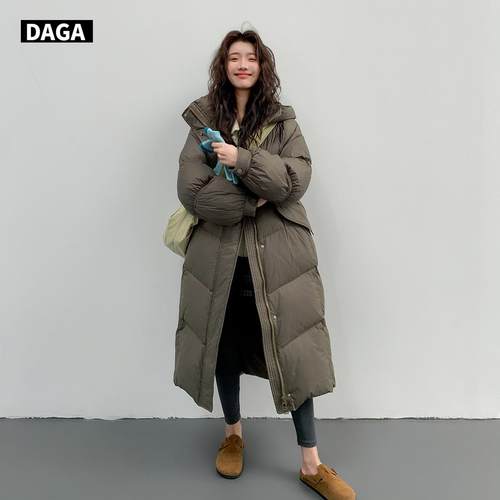 高级感长款羽绒服女韩版宽松连帽