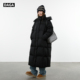 大嘎daga直筒泡芙格纹衍缝轻暖被子长款 羽绒服女防风保暖宽松外套