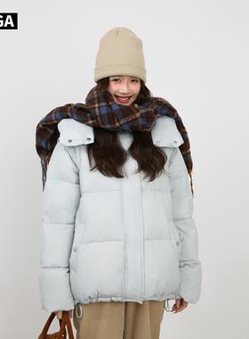 清仓小众款DAGA马甲背心两穿可拆袖杜邦三防羽绒服女独特漂亮洋气