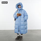 大嘎daga 羽绒服女独特漂亮防风连帽长款 海盐泡芙 2026巨好看