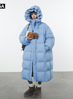 大嘎daga【海盐泡芙】2026巨好看的羽绒服女独特漂亮防风连帽长款