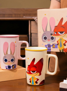 疯狂动物城陶瓷马克杯家用喝水大容量女生可爱高颜值情侣水杯送礼