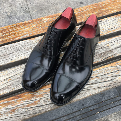 头层牛皮百搭正装绅士三接头