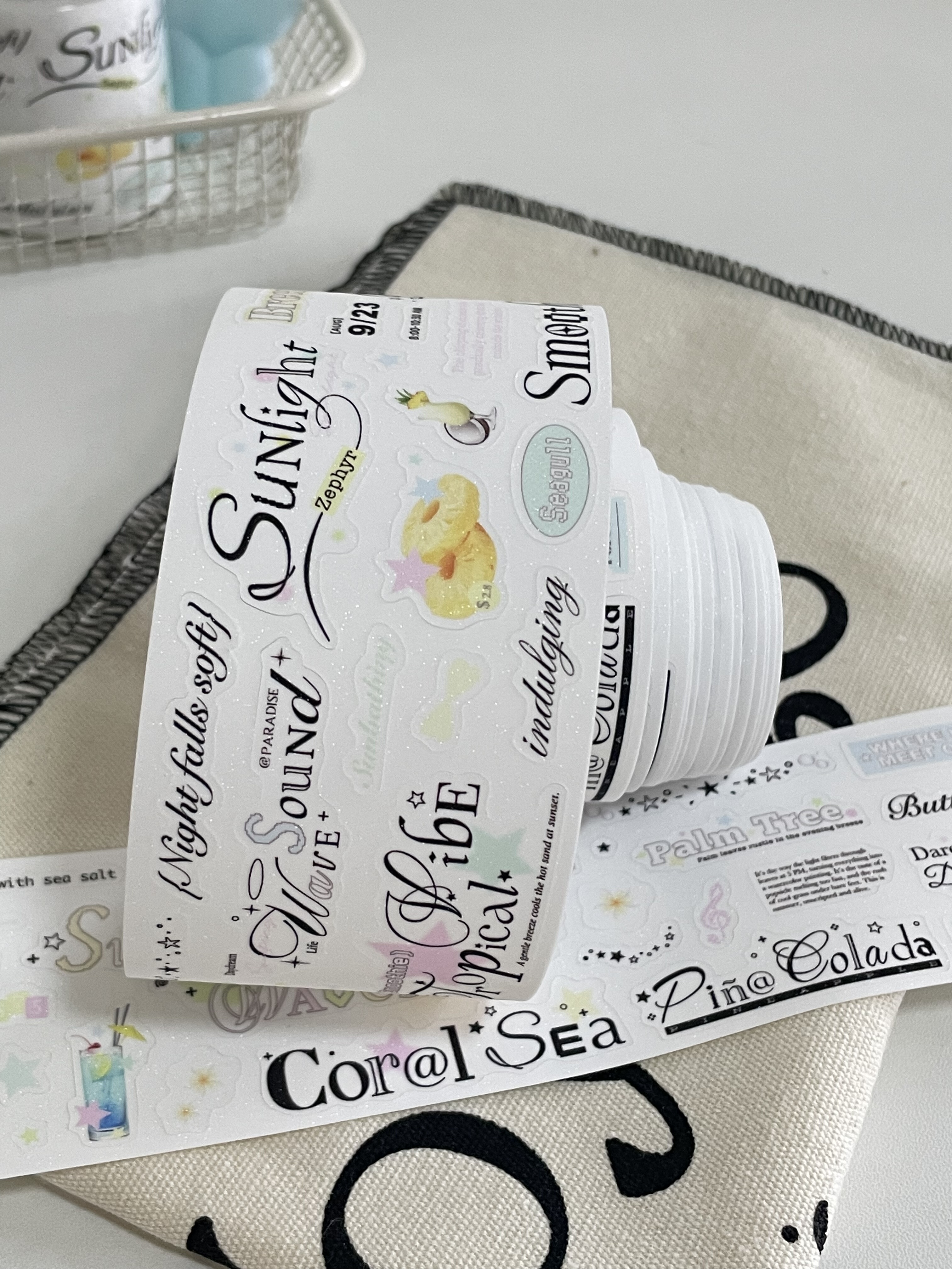 【甜梨集】【分装部】第一弹可爱小贴纸卷给你花花甜味爆炸星分装