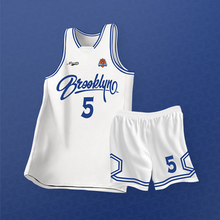 篮球服套装定制比赛队服男女款双面球衣粉蓝色儿童印字订做中国风