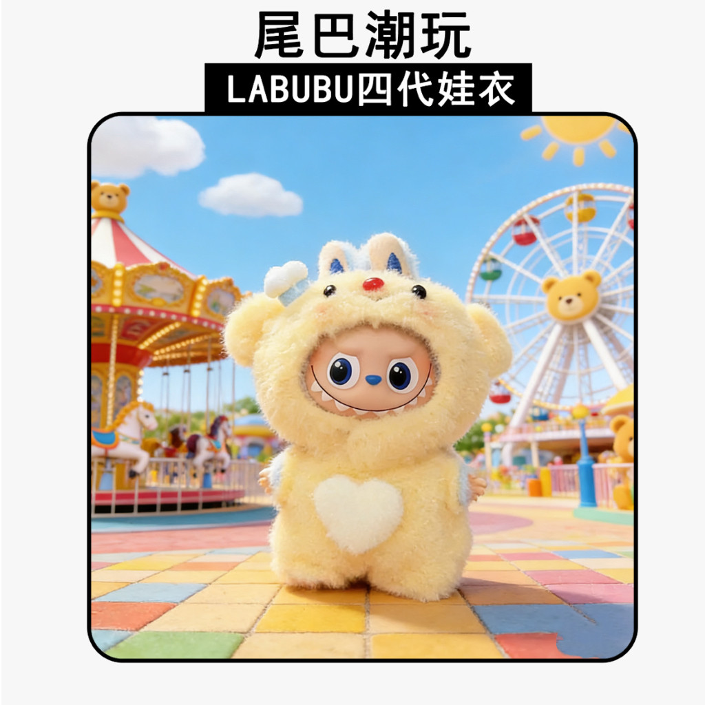 四代迷你版拉bubu娃衣心底密码搪胶毛绒公仔10cm小鼻嘎黄油套装潮,模玩/动漫/周边/娃圈三坑/桌游,潮玩娃衣,淘宝优惠券,粉丝福利购,淘宝优惠卷