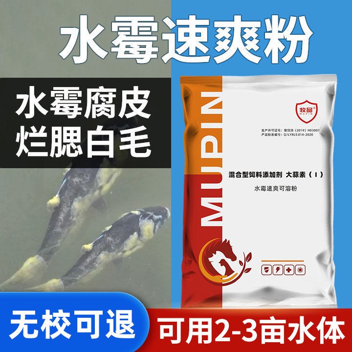 水霉净水产养殖鱼水霉专治白毛腐皮烂鳃水霉清硫醚沙星水霉病鱼药-封面