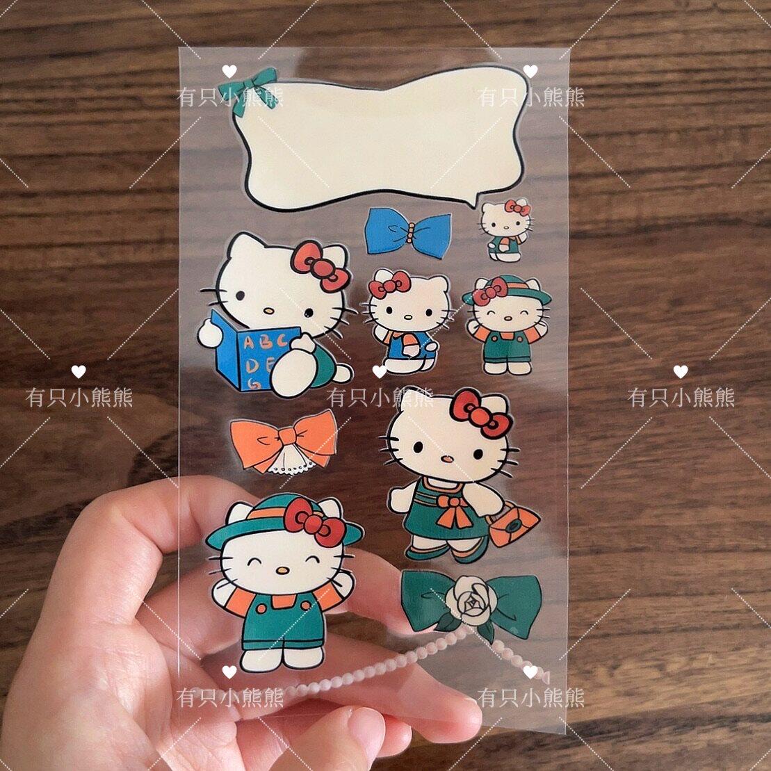 卡通可爱KT转印贴纸防水diy贴画