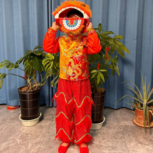 六一打鼓服演出服醒狮操雄狮少年舞蹈服装醒狮表演服儿童舞龙舞狮