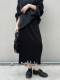 TAI胎 不规则下摆 暗黑风针织半身裙毛线直筒宽松显瘦秋冬女