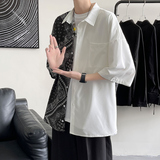 2026新款短袖衬衫腰果花拼色港风宽松大码休闲衬衣M-5XL-CS10-P38，男装T恤，星座417-1（原电商B245）