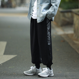 秋季新款马路宽松大码腰果花排扣裤卫裤M-5XL-KZ1095-P45，男装休闲裤，星座417-1（原电商B245）