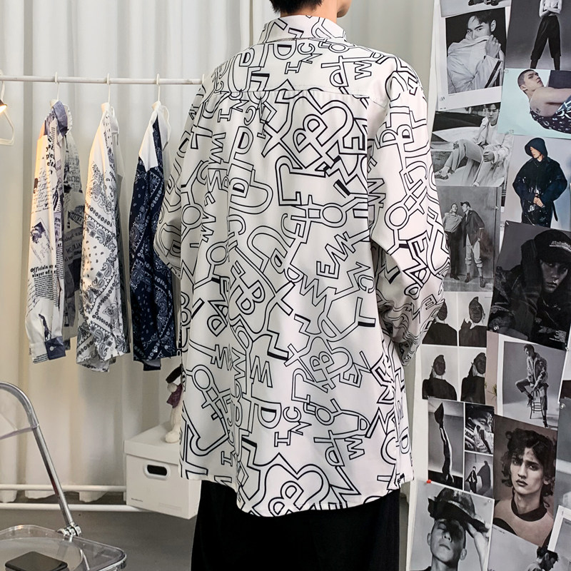2026春季新款海报景港风大码男女衬衫M-5XL-CS003-P38,男装衬衫,星座417-1（原电商B245）