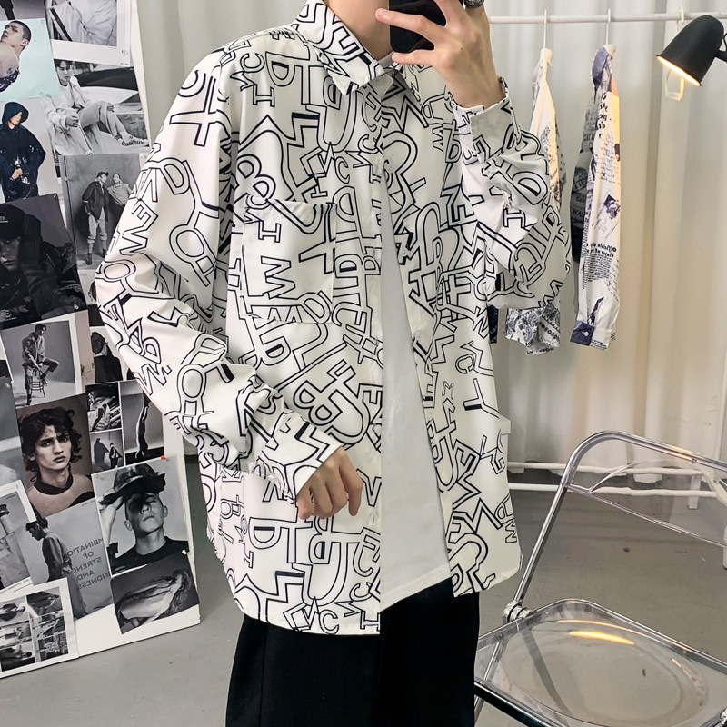 2026春季新款海报景港风大码男女衬衫M-5XL-CS003-P38图片