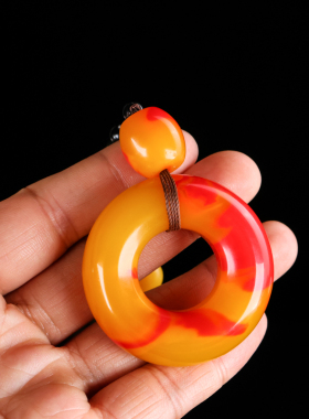 天然和田玉把玩件平安扣吊坠男女款玉石手玩把件玉佩平安环手把件