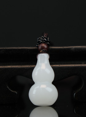 葫芦新疆玉石吊坠男女款好运多子多福项链 福禄挂件天然白玉玉石