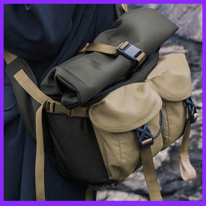 清友大容量相机包袋户外防水复古风斜挎单肩微单反摄影背包