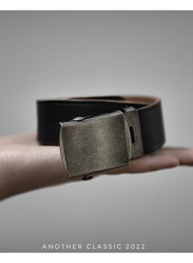 （售完欣赏）轻薄ANOTHER CLASSIC 2021 军官皮带 腰带 vintage