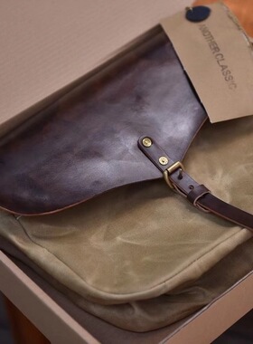 新！手染擦色拼布邮差包意大利手擦色 拼布复古