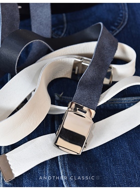 ANOTHER CLASSIC26ss 做旧水洗反毛皮3cm 仕官腰带