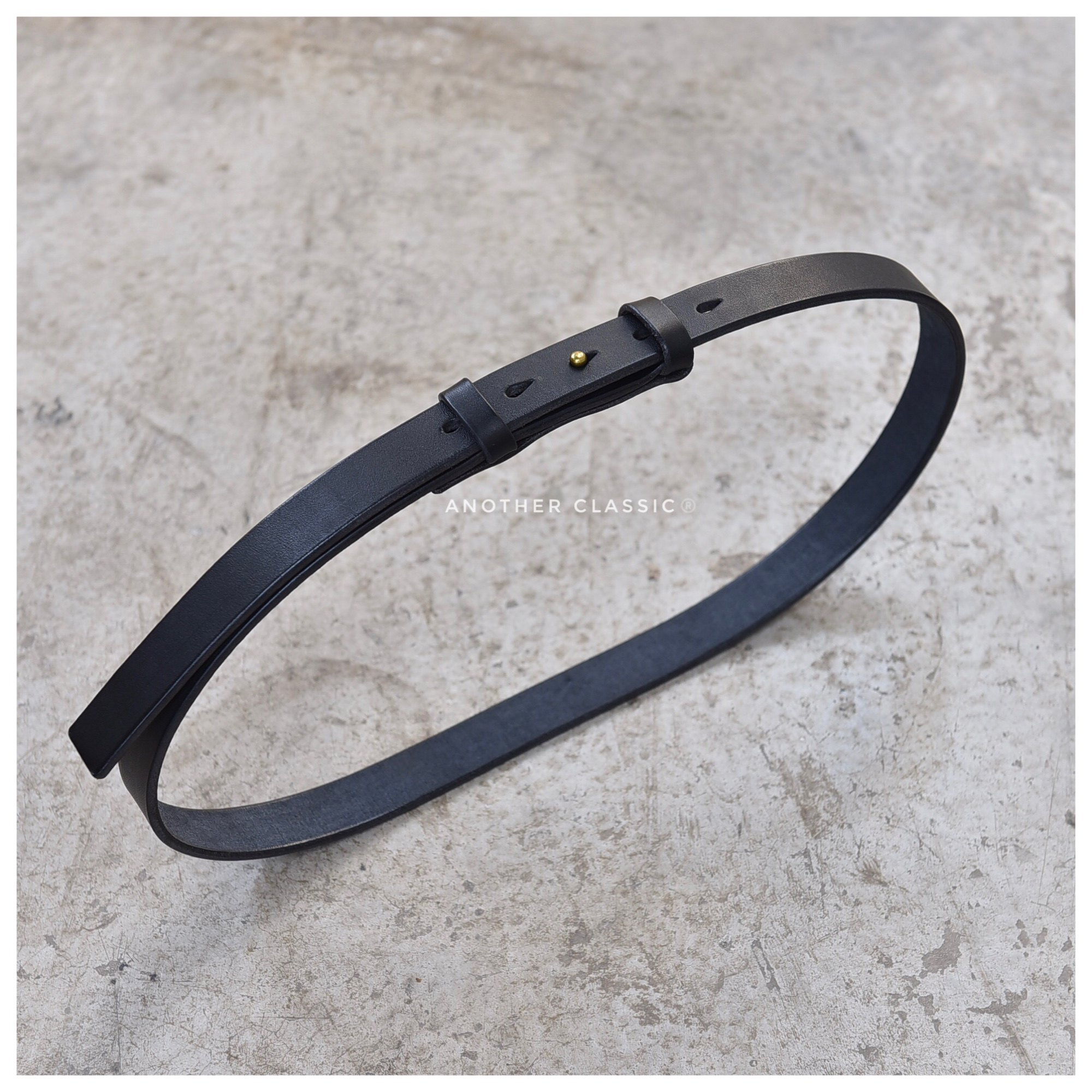 ANOTHER CLASSIC25ss意大利大公牛皮 极简无扣腰带2.5cm