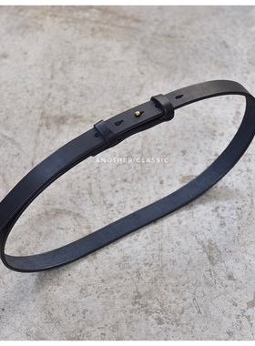 ANOTHER CLASSIC25ss意大利大公牛皮 极简无扣腰带2.5cm