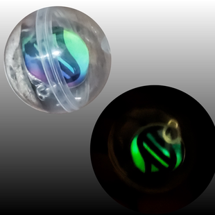 宝可梦mega进化石玻璃球炫彩反光球体摆件夜光装饰品工艺品玩具