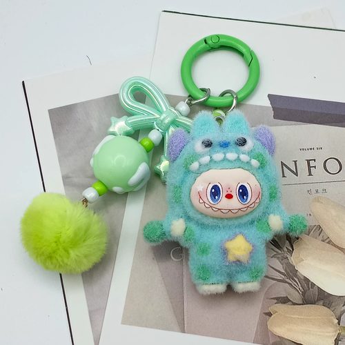 潮玩拉布布波点怪兽公仔挂件