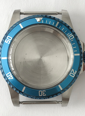 间蓝色复古表壳 亚克力表蒙 精钢表壳 适合装NH35/36机芯