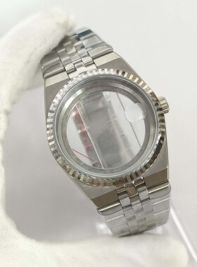 手表配件39.5MM牙圈表壳透底放大镜+表针蓝宝石适合NH35/36机芯