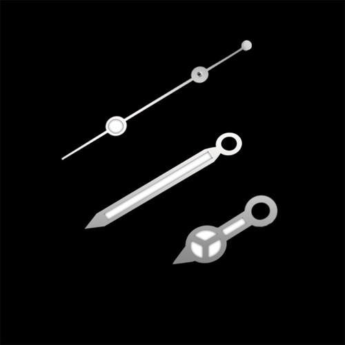 手表配件水鬼奔驰银色三针