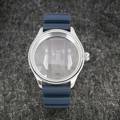 改装手表配件表壳橡胶表带透底