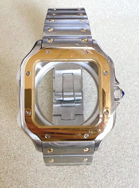 手表配件 NH35机芯 矿物质镜面38mm电镀金色精钢316L表壳