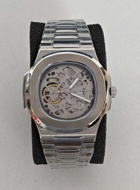 41MM改装男士机械手表无logo镂空透视鹦鹉螺款式搭载日本NH70机芯