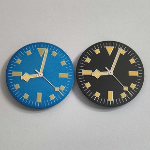 手表配件28.5MM表盘+表针橙黄钉黄绿夜光适合装NH35和8215机芯