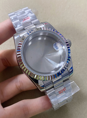 日志36/39mm不锈钢蚝式恒动/狗牙圈壳滚珠带蓝宝玻璃适装NH35/36