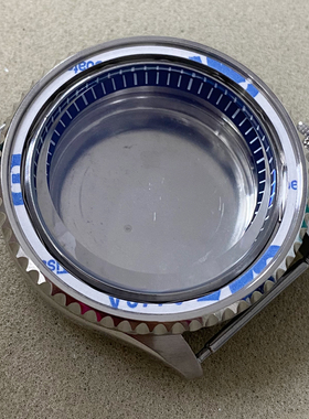 41.5MM改款单牙3.8把位黑内影钢表壳S把的代用SKX007适装NH35机芯