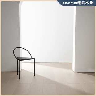 欧橡纯三层实木复合地板原木奶白色别墅大宅2.2米AB无结疤锁扣